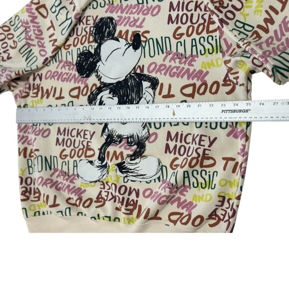 Disney Mickey Mouse Sweatshirt Size 3X Beyond Classic All Over Graffiti Cream - Picture 5 of 11
